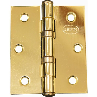 Cerniera Piana per Porta a Libro in Acciaio Ottonato 76x76 mm conf. 2 Pz - EAC