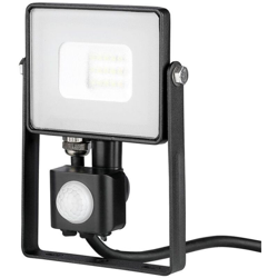 Faro LED V-TAC Chip Samsung 10W con Sensore di Movimento e Crepuscolare e Interruttore Manuale di Bloccaggio Colore Nero 4000K IP65 en oferta