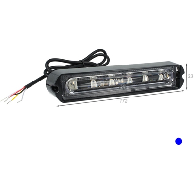 Lampada Luce Lampeggiante Led Strobo Blu 12V 24V 6W Smd 3535 Segnalazione Emergenza Per Auto Trattore IP65 - CARALL