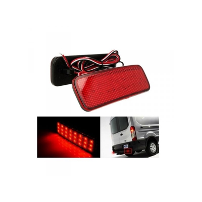 Kit 2 Fanali Posteriori A Led Rosso Per Ford Transit Tourneo Custom Courier Sostituzione Riflettore Catarifrangente Originale - CARALL