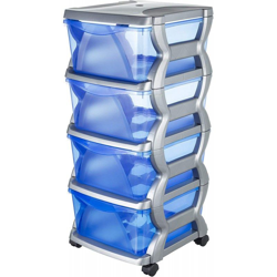 Cassettiera Insieme Argento Con Ruote 4 Cassetti - Bama características