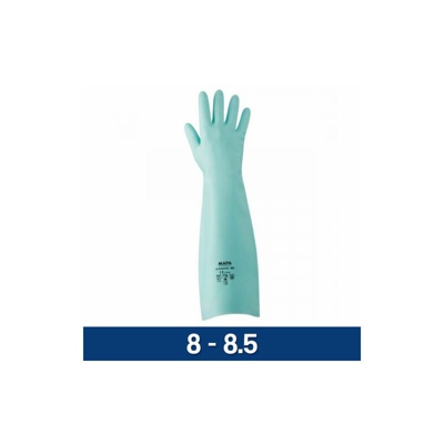 Neri - GUANTI LAVORO MAPA ULTRANITRIL 480 IN NITRILE GUANTO VERDE LUNGHI 46 CM (33788V) 8 - 8.5 (35602)