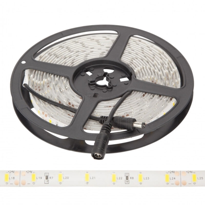 Striscia Led 300 LEDs 70W SMD5630 24VDC IP65 x 5M | Giallo (GR-RDT5630-60-24-IP65-CW) - GREENICE