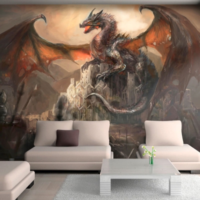 Fotomurale Dragon castle cm 250x175 Artgeist