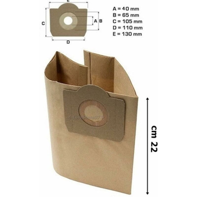 Vama - 5 SACCHETTI ASPIRAPOLVERE BIDONE HARRISON PROFESSIONAL 1 / OMEGA Profi 20 RW15