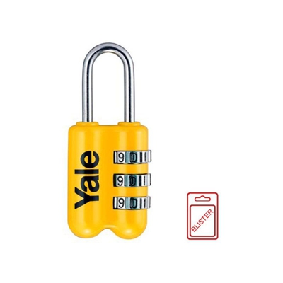 Lucchetto da viaggio YP2 a combinazione giallo blister - YALE