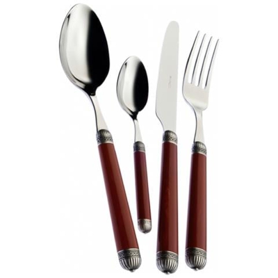 Servizio Posate 50 Pz. ''''dorico'''' Bordeaux