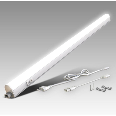 B.k.licht - Lampada sottopensile cucina LED, luce bianca naturale 4000K, LED integrati da 15W, lunghezza 87.3cm, interruttore on off, plastica,