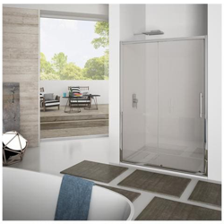 Porta Scorrevole 137-141 Cm In Linea, Vetro Trasparente - New Plus características