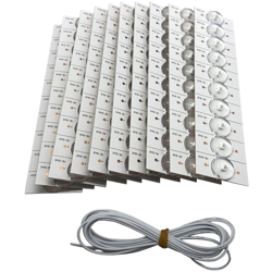 lampada perline retroilluminazione branello LCD lente LED con filo 3V 100PCS - ASUPERMALL en oferta