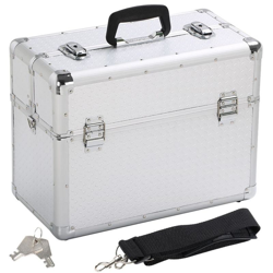 Yaheetech Valigetta Trucchi Beauty Case Make Up da Viaggio Estetista Professionale Cassetta Atrezzi Argento en oferta