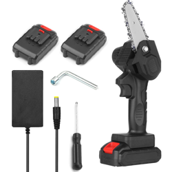 21V 2000mAh Mini Mini seghe di registrazione motosega da 4 pollici del legno usate Seghe Black garden carica UE regolamentazione due societa características