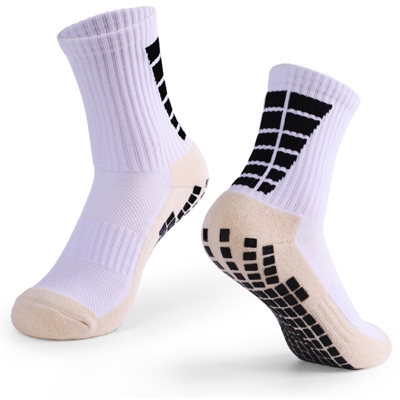 Calze da calcio antiscivolo, bianche, A1103 - ASUPERMALL