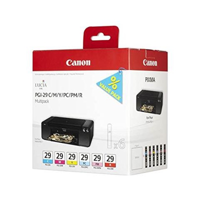 PGI-29 Cartuccia Ink Originale a Colori per Pixma Pro 1 Printer Confezione 6 Pezzi
