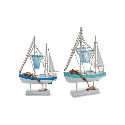 Barco Legno Corda (8 x 42 x 30 cm) - GIFT DECOR