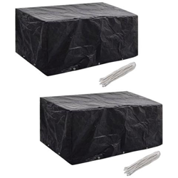 Coperture Arredi Giardino 2pz Polyrattan 10 Occhielli 240x140cm características