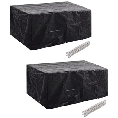 Coperture Arredi Giardino 2pz Polyrattan 10 Occhielli 240x140cm