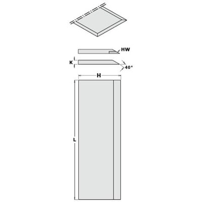 Set Di 2 Coltelli Per Pialla 430x30x3mm Hw 792.432.30