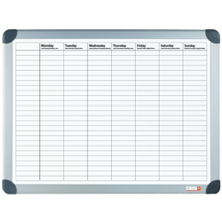 Lavagna Magnetica con Calendario Settimanale 60x90 cm Bianca - Desq características