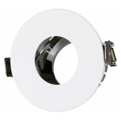 Portafaretto LED V-TAC da Incasso GU10 Rotondo Colore Bianco con Interno Cromato en oferta
