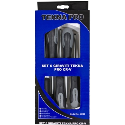 Cacciaviti Tekna Pro Set 6 Pz Croce E Taglio Manici Isolati