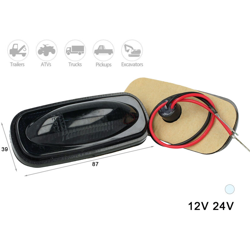 Kit Luci Fanali Fume Bianco Freddo 24V 12V Luce Ingombro Cortesia Targa Cupola Cappa Del Camion Bus Barca - CARALL características
