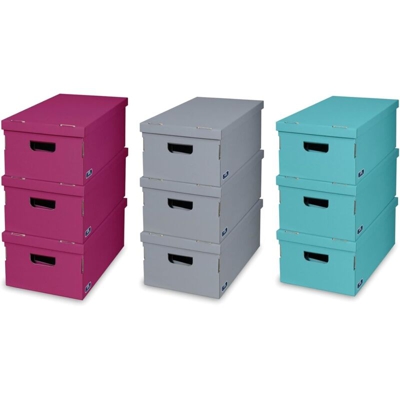 Set 3 scatole tinta unita Domopak - DOMOLIVING