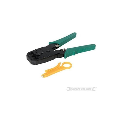 Pinza di crimpatura x cavi telefonici Crimpatrice x crimpare Plug Cavi Rete Lan - SILVERLINE
