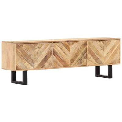 Mobile Porta Tv 140x30x45 Cm In Legno Massello Di Mango