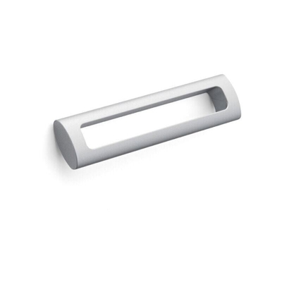 Polideas - Maniglia sporgente con spazio vuoto centrale effetto alluminio 140x32x14mm - 393 Agorˆ