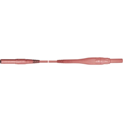 Stäubli XSMS-419 Puntali di sicurezza [Spina a banana 4 mm - Spina a banana 4 mm] 1.00 m Rosso