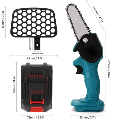 seghe elettriche portatili piccola potenza elettrica ricaricabile visto due batterie 21V con una consegna di carica blu sezione 220V UE - ASUPERMALL