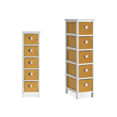 Mobile Aggiuntivo Velluto Ocra 5 (32 x 98 x 26 cm) - GIFT DECOR