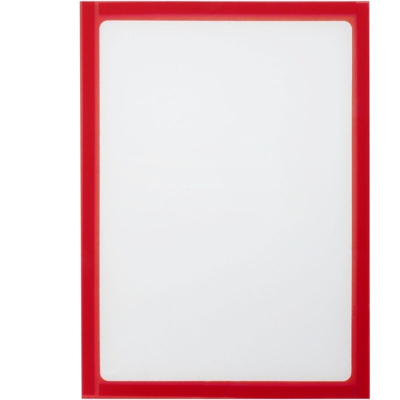 PrimeMatik - Cornice magnetico porta avvisi per visualizzazione dei documenti A4 con telaio flessibile rosso