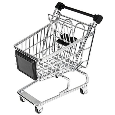 García De Pou - Garcia de Pou 6 unità mini carrello per la spesa in scatola, acciaio, cromo, 13 x 13.5 x 9.5 cm