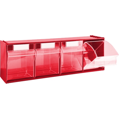 Cassettiera MADIA 4 - 4 cassetti - Rosso - Mobil Plastic