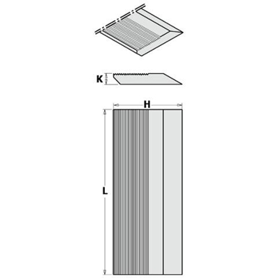Set Di 4 Coltelli Zigrinati X Pialla 130x60x8 Hs 793.130.60