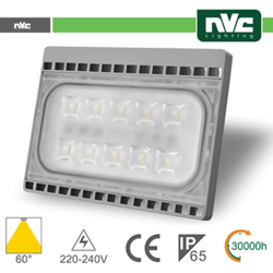 proiettore per esterni slim 220-240 volt 30 watt A+ CE IP65 bianco naturale grigio no lif nvd103s30w40k - NVC precio