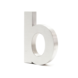 Civico in 3D lettera "b" acciaio inossidabile 20cm carattere Arial antiruggine - WILTEC precio