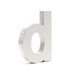 Civico in 3D lettera "d" acciaio inossidabile 20cm carattere Arial antiruggine - WILTEC en oferta