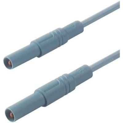 SKS Hirschmann MLS SIL GG 200/1 Puntali di sicurezza [Spina a banana 4 mm - Spina a banana 4 mm] 2.00 m Blu