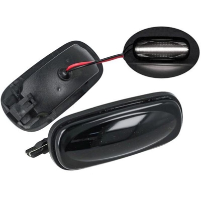 Kit Freccia Laterale a Led Side Marker Lente Nero Fume Luce Bianco Per Land Rover Discovery 2 Freelander 1 OEM XGB100310L - CARALL