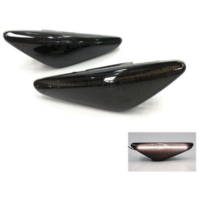 Kit Freccia Laterale a Led Side Marker Lente Nero Fume Luce Bianco Per BMW X5 E70 X3 F25 X6 E71 E46 OEM 63137171007 63137171008 - CARALL