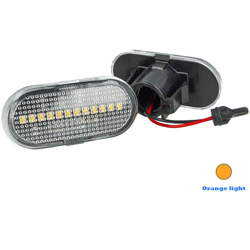 Kit Freccia Laterale a Led Side Marker Lente Trasparente Luce Arancione Per Opel Vivaro Movano Nissan Interstar X70 OEM 7701047517 6030196E - CARALL precio