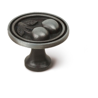 Pomolo, Zama, Peltro, 32 mm di diametro. Marchio REI