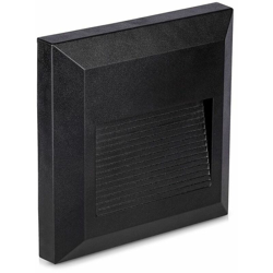 VT-1152 Lampada applique LED 2W parete segnapasso bianco caldo 3000K quadrato nero IP65 - SKU 1323 - V-tac en oferta