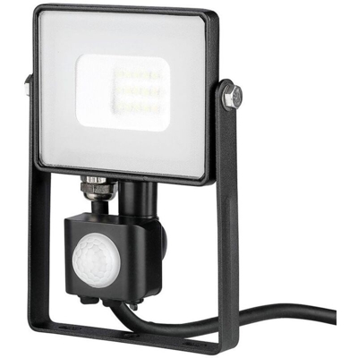 Faro LED Chip Samsung 10W con Sensore di Movimento e Crepuscolare e Interruttore Manuale di Bloccaggio Colore Nero 3000K IP65 - V-tac