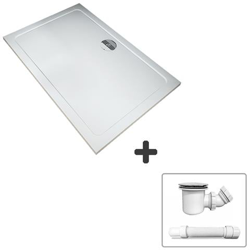 Piatto Doccia Rettangolare Ultraslim 3cm Rinforzato 120x80cm Con Sifone Pilettone E Tubo Flessibile características