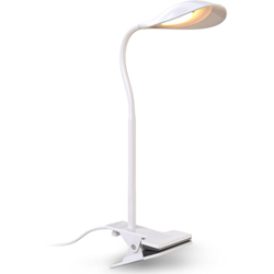 B.K.Licht Lampada LED con clip, flessibile e orientabile, luce calda, lampada da tavolo, interruttore sul cavo lungo 1,8m, massimo spessore del piano precio