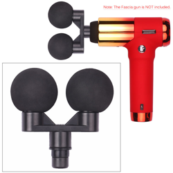 Pistola a fascia Testa di massaggio Doppia testa a vibrazione Testa a sfera in spugna Rilassante muscolare Accessori universali Nero - ASUPERMALL precio